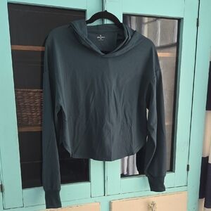 Gilly Hicks Deep Teal Women's Hoodie Cropped & Open Back